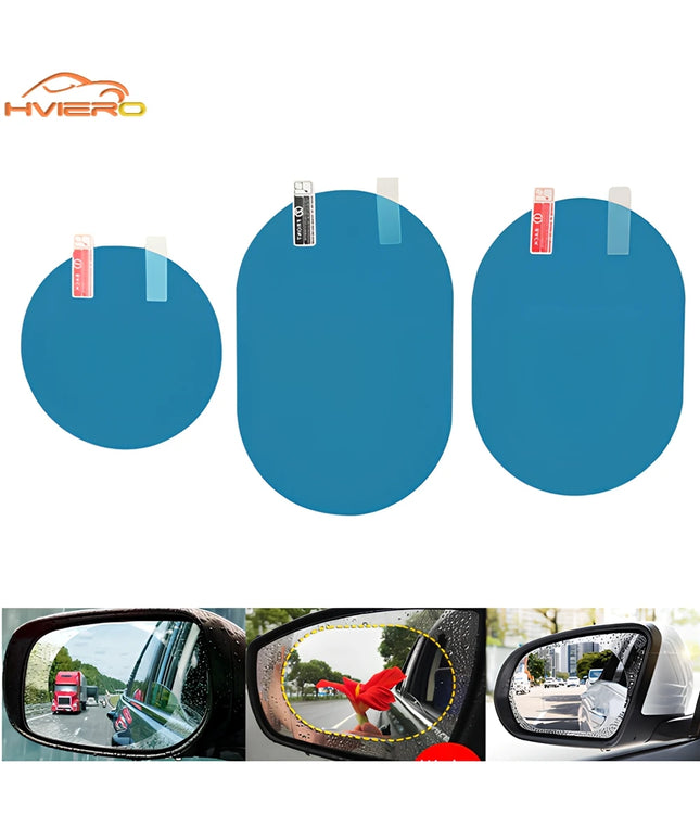 2Pcs Car Sticker Rainproof Film For Car Rearview Mirror Car Rearview Mirror Not Fog Rain Film Clear Sight In Rainy Days Car Film