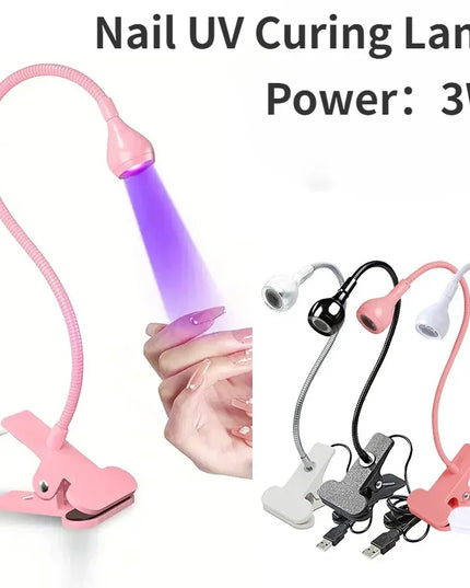 Nail Dryer Light UV Nail lamp 395nm Wavelength Clip-on Desk Mini USB For Gel Nails ongle Manicure Salon Tools