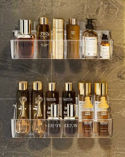 Cosmetics Storage Rack Punched Bathroom Storage Rack Wall-mounted Toilet-free Storage Box in Front of The Sink