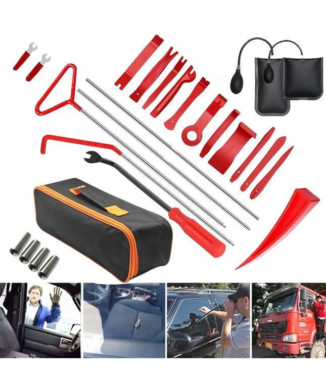 Car Wedge Pump Locksmith Thickened Door Repair Air Cushion Emergency Open Unlock Tool Kit With Long Reach Grabber