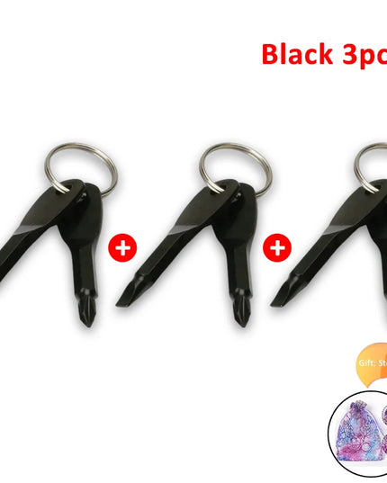 Emergency Key Screwdriver Outdoor Multifunctional Edc Tool Safety Protection Self Defense Prick Cone Combined Tool Set