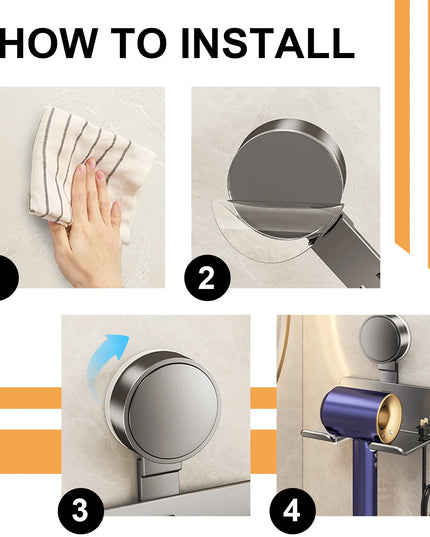 Hair Dryer Holder Wall Dryer Cradle Straightener Stand Hairdryer Organizer Box Toilet Blower Holder Shelf Bathroom Accessories