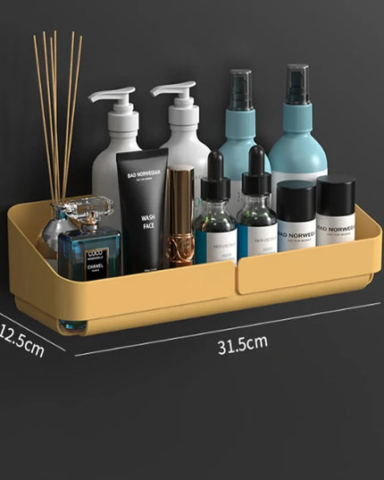 Bathroom  Kitchen Convenience Rack Shelf Makeup Storage Organizer Cosmetics Shampoo Rack Shower Shelf Wall Spice No Drilling