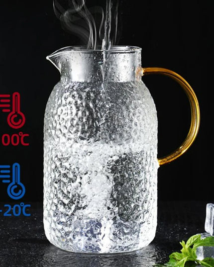 1.2L 1.5L 1.8L 2L Heat Resistant Explosion-Proof Glass Juice Jug Water Cup Cold Kettle Heated Container Canteen Clear Teapot