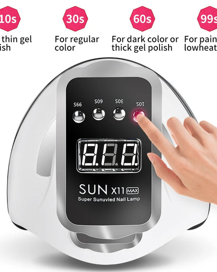 Nail Dryer LED Nail Lamp UV Light  For Curing All Gel Nail Polish With  LCD Display Motion Sensing Manicure Pedicure Salon Tools