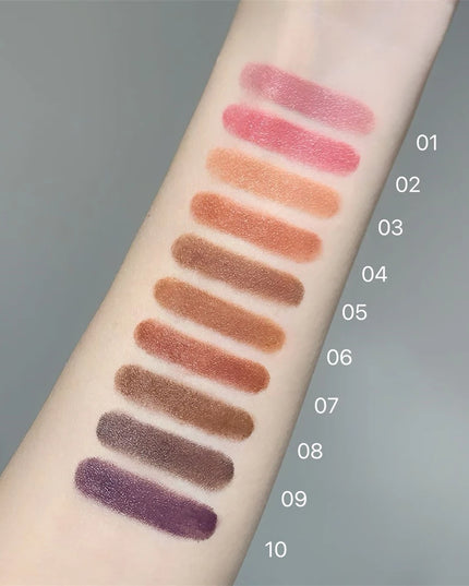 ‌10 Color Smooth Brown Toned Capsule Lipstick Set Lasting Matte Velvet‌ Mini Lip Balm Smudge Proof Highly Pigment Lip Makeup Kit