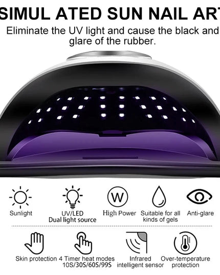 Nail Dryer LED Nail Lamp UV Light  For Curing All Gel Nail Polish With  LCD Display Motion Sensing Manicure Pedicure Salon Tools