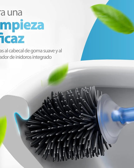 Refillable Silicone Toilet Brush Wall Mount Toilet Bowl Cleaning Brush Set for Corner Cleaning Tools Bathroom Accessories