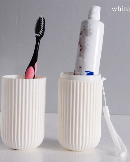 Travel Portable Toothbrush Cup Bathroom Toothpaste Holder Storage Case Box Organizer Travel Toiletries Storage Cup New Creative