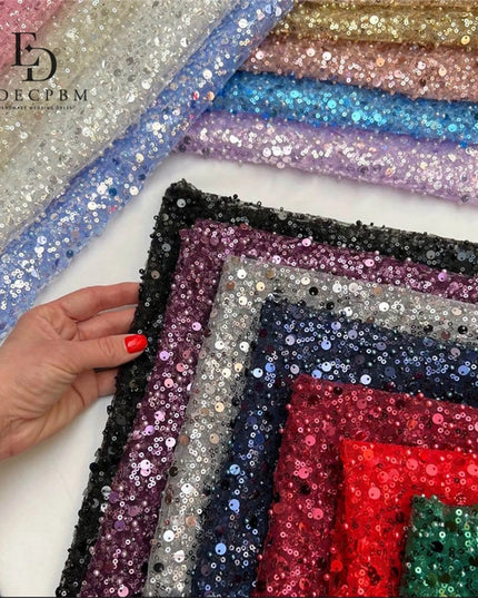 EDECPBM Pink Women Evening Dress Luxurious Evening Dresses 2025 Luxury Vestidos De Festa Sequins Multi-layer فساتين سهرة Prom