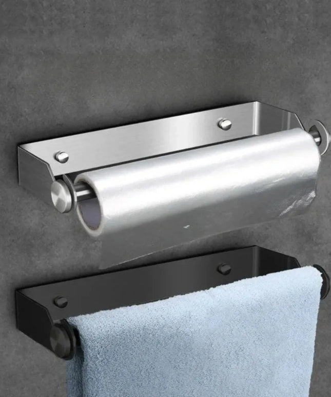 Stainless Steel Paper Towel Holder for Kitchen Wall Mounted Durable Bathroom Tissue Holder Wipe Storage Rack Toilet Accessories