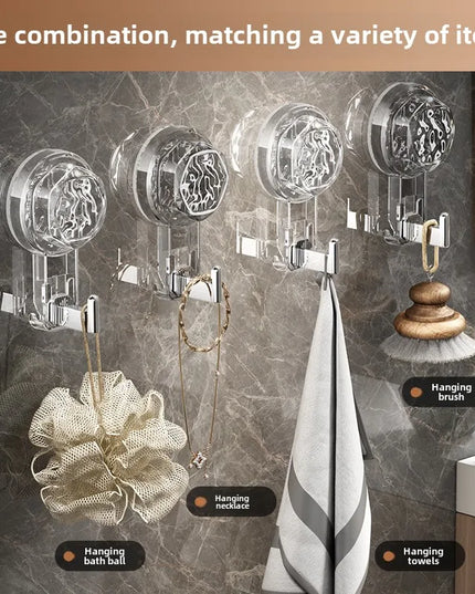 Suction Cup Hooks Household without drilling Multifunctional Wall Hanging Keys Clothes Hooks Bathroom Kitchen self-adhesive hook