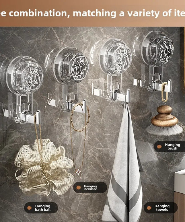 Suction Cup Hooks Household without drilling Multifunctional Wall Hanging Keys Clothes Hooks Bathroom Kitchen self-adhesive hook