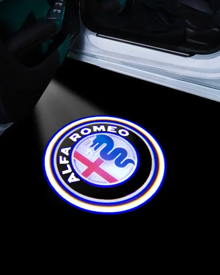 2Pcs Fashion LED Car Door Welcome Light Logo Projector for Alfa Romeo Spider Giulia Giulietta 147 156 159 Mito Stelvio GT Spider