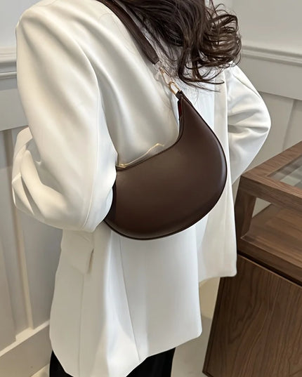 Shoulder Bags Women NEW Fashionable High-end Moon-shaped Baseball Bag Showing Luxury Women's Single Shoulder Bag