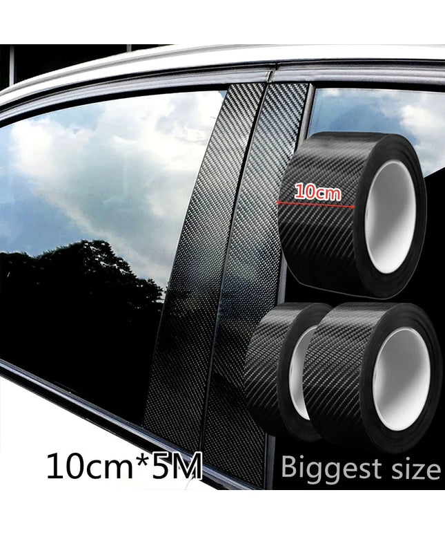 Nano Carbon Fiber Car Stickers DIY Paste Protector Strip Auto Door Sill Side Mirror Anti Scratch Tape Waterproof Protection Film