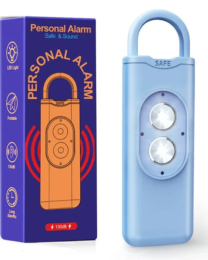 Self Defense Alarm 130DB LEDLight Anti-wolf Alert for Girl Child Women Carrying Scream Loud Panic Alarm Emergency Alarm Keychain