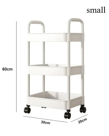 Household Multi-layer Small Cart Storage Rack Floor To Floor Kitchen Bedroom Bathroom Storage Rack Storage Rack With Wheels