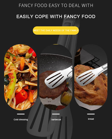 Stainless Steel Food Tongs Barbecue Tongs Meat Salad Steak Food Serving Clip Tweezers Long BBQ Cooking Tongs Kitchen Utensils