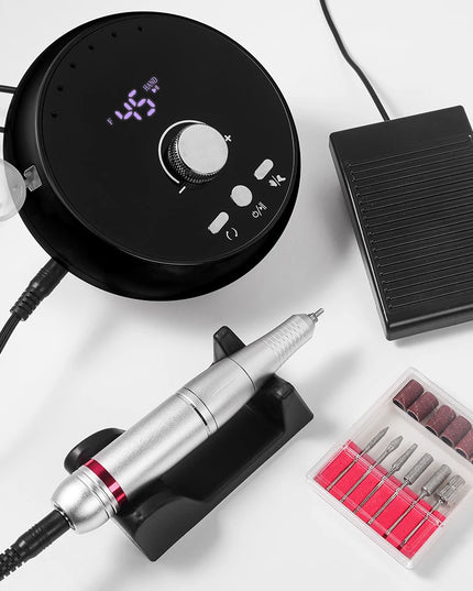 Professional Manicure Drill Machine 45000RPM Electric Nail Drill Machine White Pink Purple Nail Sander Gel Cuticle Remove