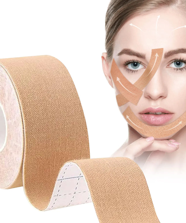2.5CM*5M Instant Facial Myofascial Lift Tape For Face Neck Eyes Skin Lifting Tool Wrinkle Removal Sticker V Face Elastic Bandage