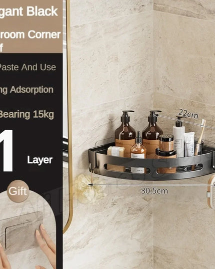 No Drill Wall Corner Bathroom Shelf Corner Shelf Storage Organizer Shower Shelf Shampoo Makeup Bathroom Accessories Towels Rack