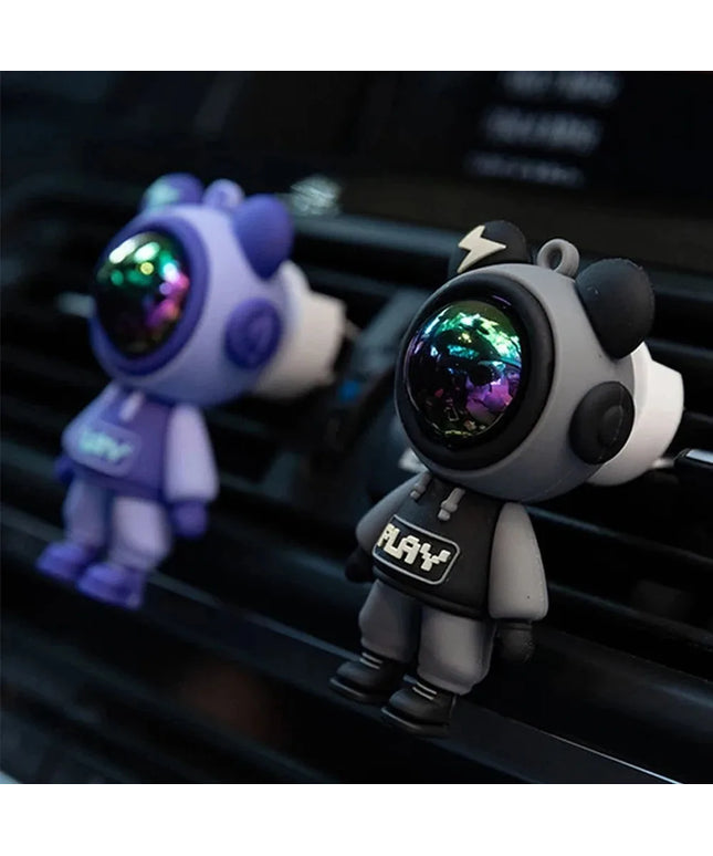 New Lightning Violent Bear Doll Outlet Perfume Clip Cartoon Astronaut Car Chain Couple Bag Pendant Creative Auto Accessories