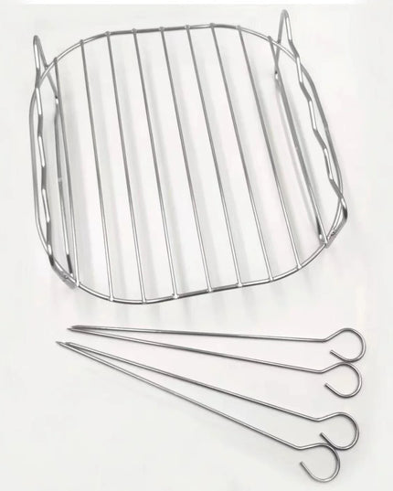 BBQ Air Electric Fryer Accessories 430 Stainless Steel Double Layer Grill Rack Steam Rack Air Fryer Rack Kitchen,Dining & Bar