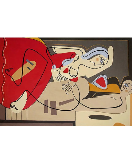 Modern Abstraction Carpets for Living Room Nordic Bedroom Decor Plush Carpet Home Art Floor Mat Large Area Thicken Non-slip Rug