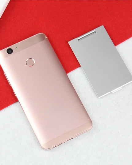 Aluminum Folding Mirror Pocket Mini Portable Makeup Mirrors Travel Hand Small Mirror Vanity Foldable Compact Cosmetics Tools