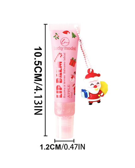 6 Colors Random Hair Moisturizing Fruit Scent Lip Gloss Long-Lasting Waterproof Liquid Lipstick Makeup Christmas Gift