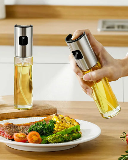 Glass Oil Sprayer for Cooking Olive Spray Mister for Salad BBQ Kitchen Baking Empty Vinegar Bottle