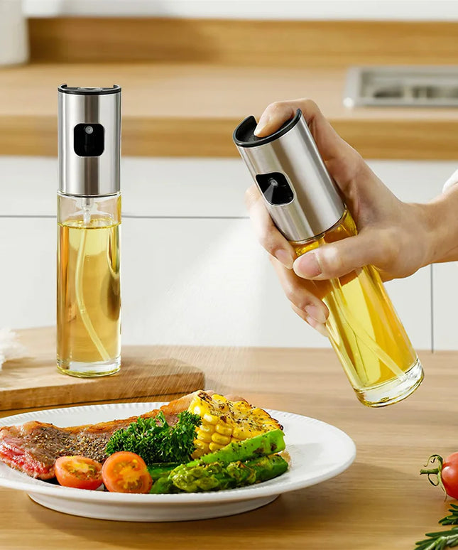 Glass Oil Sprayer for Cooking Olive Spray Mister for Salad BBQ Kitchen Baking Empty Vinegar Bottle