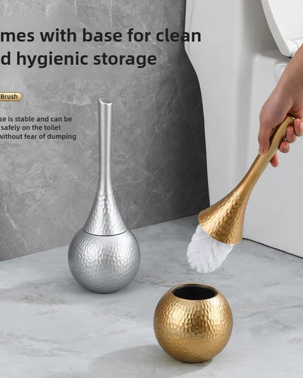 Luxury Gold Toilet Brush Set Replaceable Nylon Soft Bristle Brush Long Handle For WC Bathroom Accessories Cleaning Tools