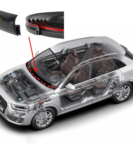 1.7m Car Wiper Front Windshield Panel Moulding Seal Strip for Honda Audi Benz Buick VW Skoda Mazda Ford Toyota BMW E46 E39 M5 X6