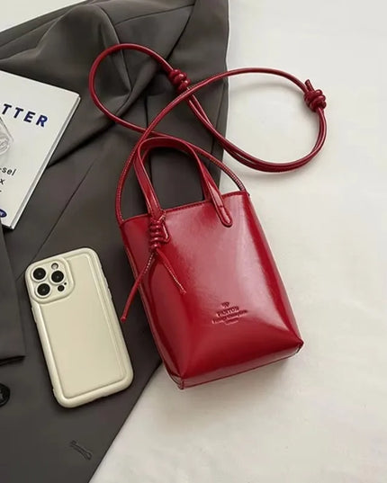 PU Leather Mini Crossbody Bag for Women 2025 New Korean Fashion Luxury Shoulder Bags Female Simple Retro Handbags and Purses