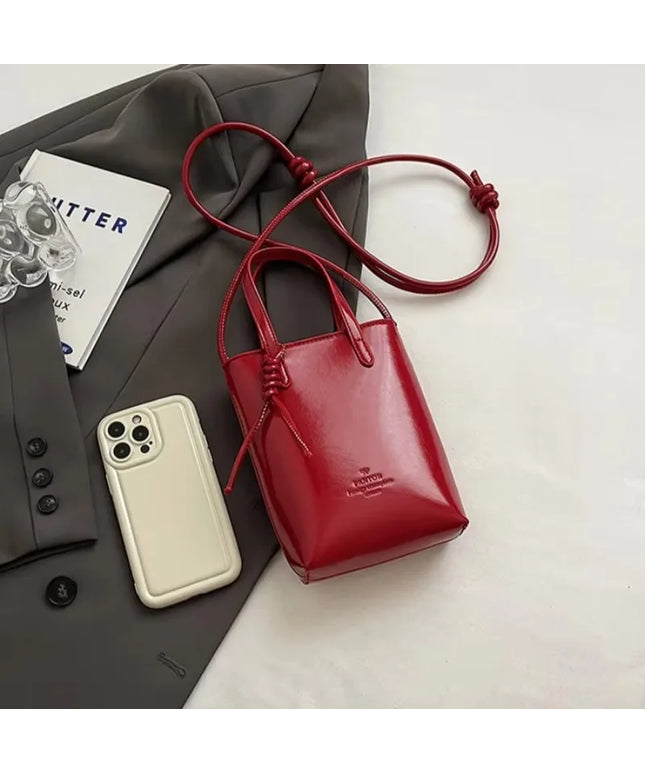 PU Leather Mini Crossbody Bag for Women 2025 New Korean Fashion Luxury Shoulder Bags Female Simple Retro Handbags and Purses