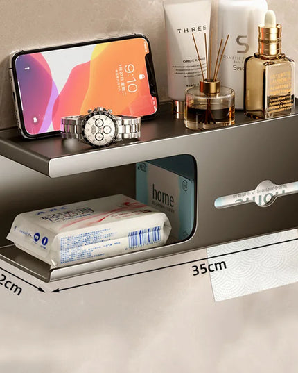 Toilet Paper Holder Wall-Mounted Carbon Steel Toilet Paper Holder Tissue Rack Bathroom Tissue Holder Bathroom Accessories