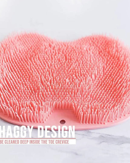 Foot Wash Brush Rub Back with Sucker Brush Bathroom Tool Foot Massage Pad Shower Massage Mat Exfoliating Bath Pad Bath Sponge