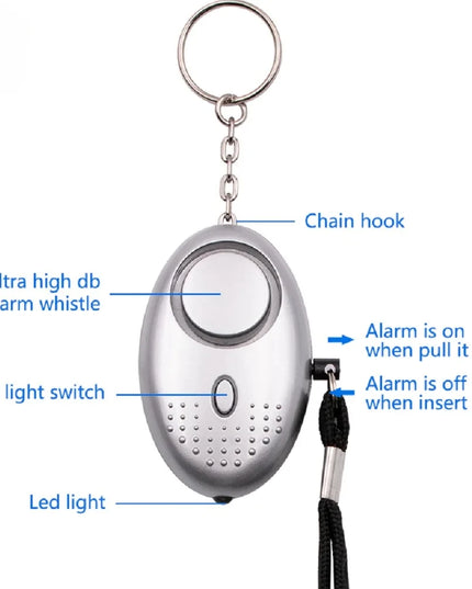 130db Self Defense Alarm Anti-wolf Girl Child Women Security Protect Alert Personal Safety Scream Loud Emergency Alarm Keychain