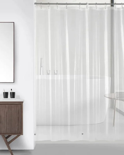 1PC PEVA Shower Curtain Waterproof Plastic Clear Bath Curtains Bathroom Curtains Home Decoration with Hooks