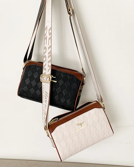 Luxury High Quality Women Messenger Bag Famous Designer Lady Shoulder Bags Fashionable Checkered Trendy Crossbody Bolsas Sac A