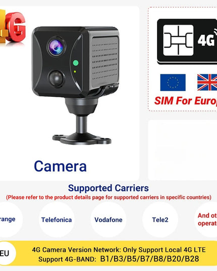 PEGATAH WIFI 4G 5MP Mini Security IP Camera Wireless Night Smart Home Baby Monitor Vision CCTV Surveillance 2400mAh Camera