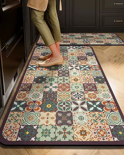 Non-slip Kitchen Mat Long Rugs Crystal Velvet Carpet for Living Room Absorbent Foot Mats Bedroom Doormat Alfombra Small Rugs