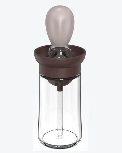 Portable Kitchen Oil Bottle Silicone Brush Control Quantitative With Barbecue Spray Bottle For BBQ Cooking Baking Oil Dispenser