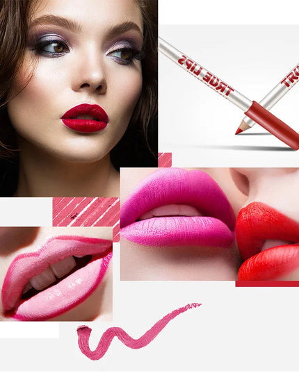 12 pcs Long-Lasting Lipstick Set with Professional Lip Liner Pencil and Matte Lip Gloss for Women Valentine's Day Gifts