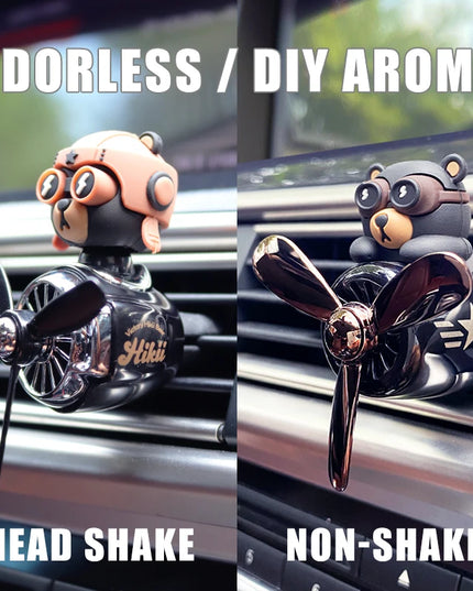 DIY aroma odorless car accessories interor decorations inside ornament plane pilot bear car air fresheners vent clip men cartoon