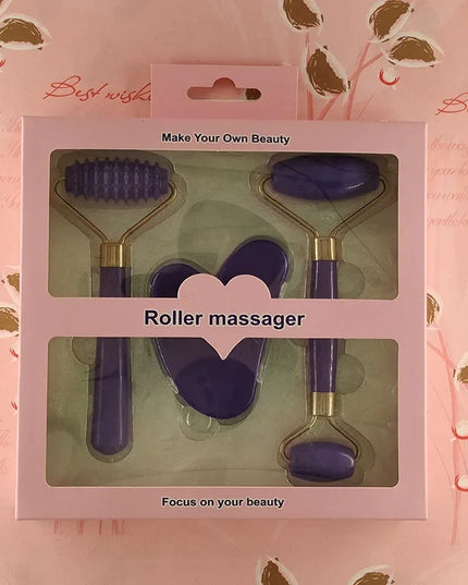 3pcs Set Resin Roller Massager for Face Body Gua Sha Face Care Beauty Health Massage Tool Roller Not Jade Stone Facial Massager