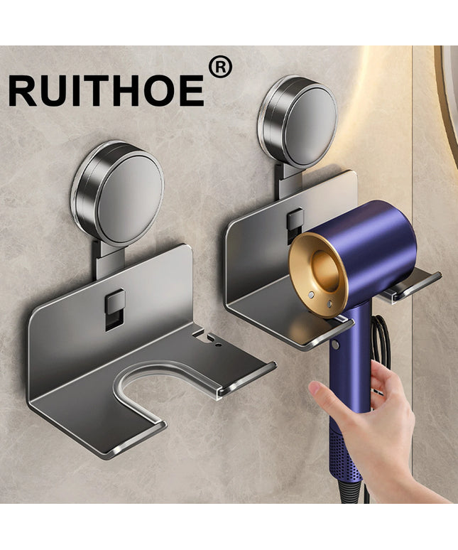 Hair Dryer Holder Wall Dryer Cradle Straightener Stand Hairdryer Organizer Box Toilet Blower Holder Shelf Bathroom Accessories