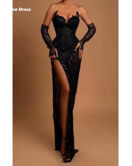 Lena Black Evening Dresses Women Elegant Lady Dress Custom Made Wedding Party Dress Mermaid Ball Gowns Prom Dresses 2025 Women's